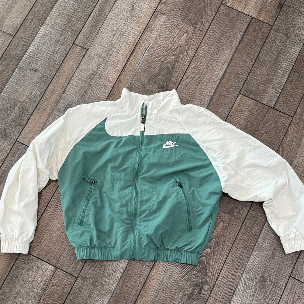 Nike Teal and White Jacket